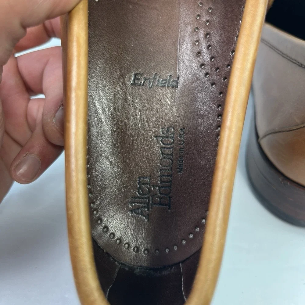 Allen Edmonds Enfield Brown Leather Kiltie Tassel Loafers Slip On Size 8.5D